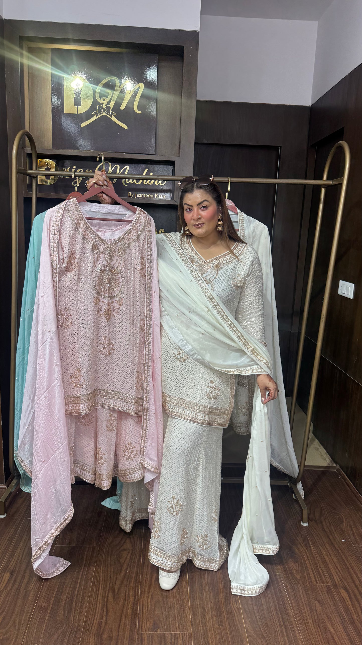 Zeenat Pure Georgette Sharara Suit