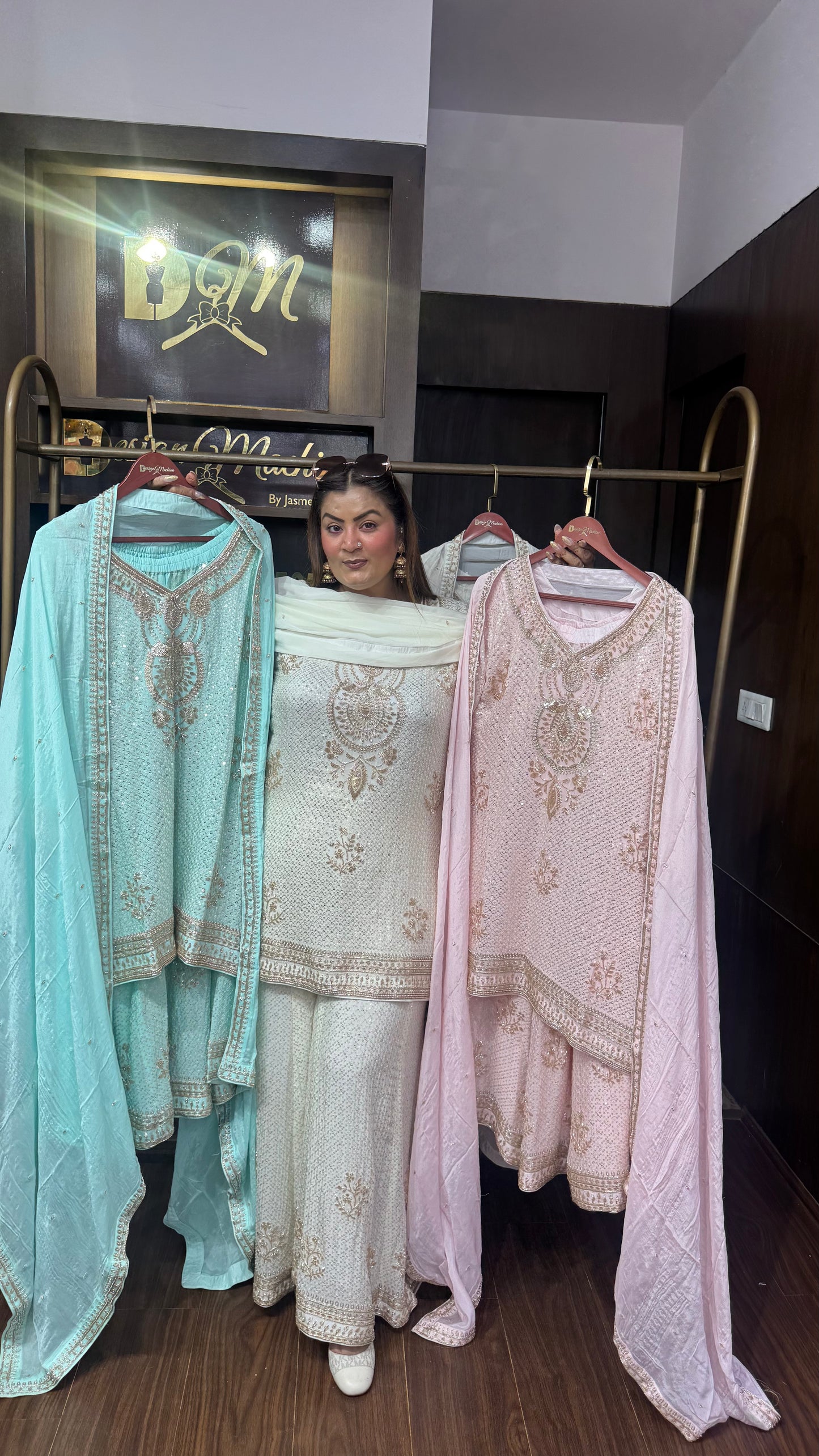 Zeenat Pure Georgette Sharara Suit
