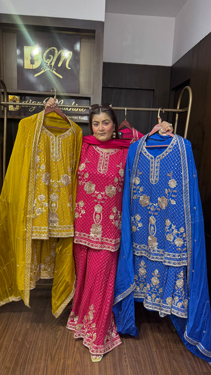 Meher Pure Georgette Sharara Suit