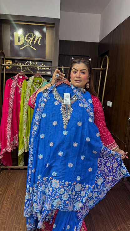 Noorvi Pure Chunon Sharara Suit