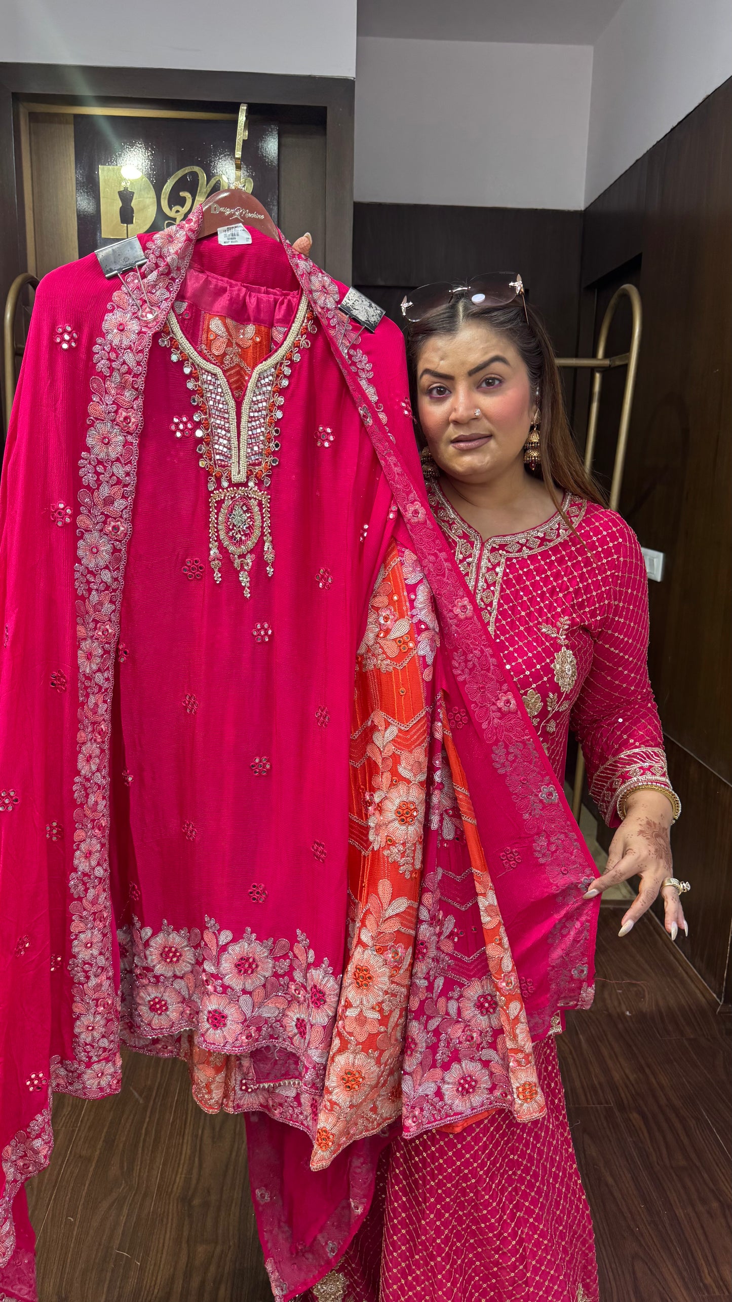 Noorvi Pure Chunon Sharara Suit