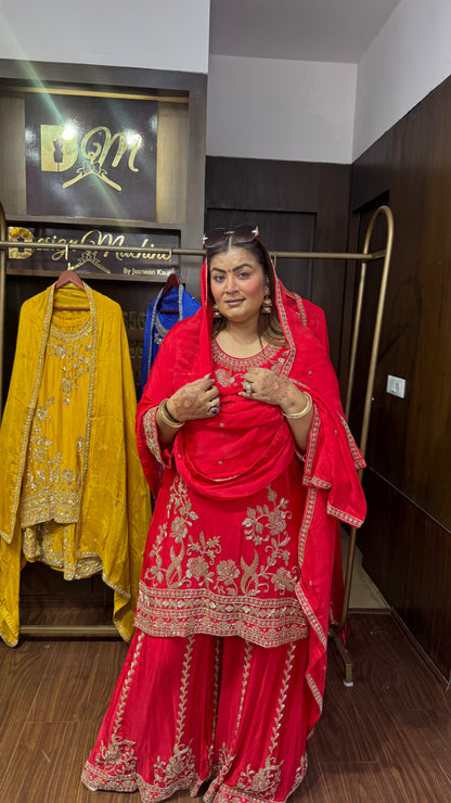 Elara Pure Chunon Sharara Suit