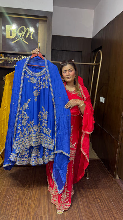 Elara Pure Chunon Sharara Suit