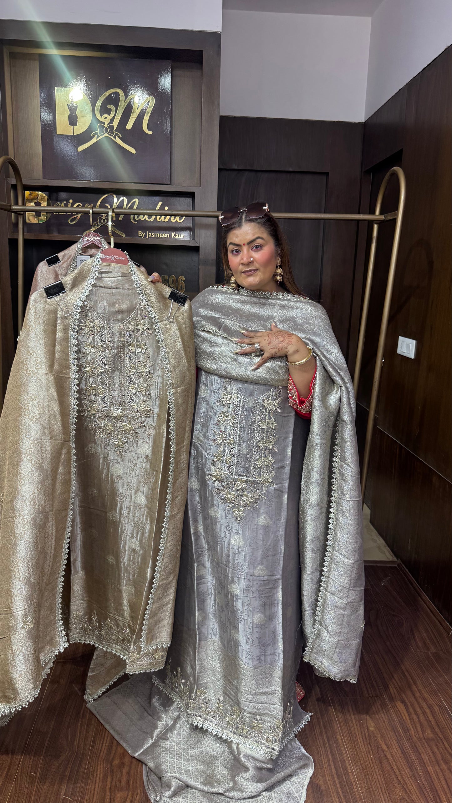 Arohi Glass Tissue Unstitched Suit