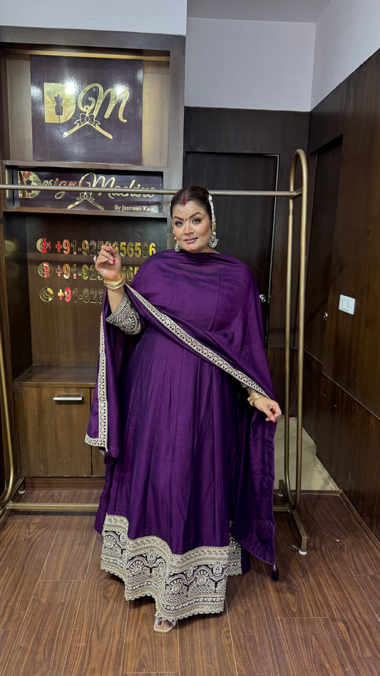 Samaira Chunon Crepe Anarkali Suit