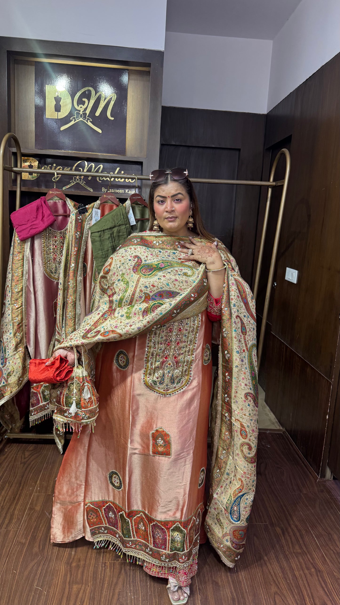 Riyana Glass Tissue Unstitched Suit