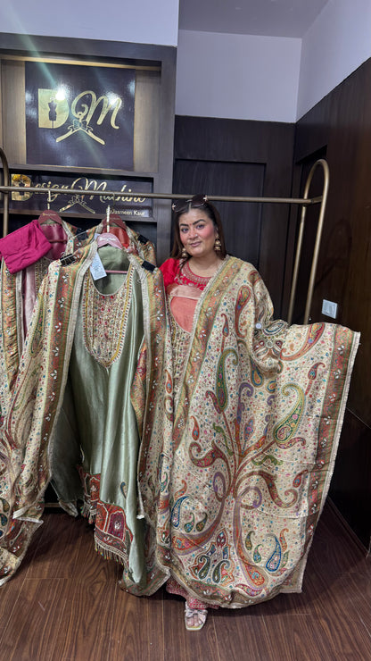 Riyana Glass Tissue Unstitched Suit