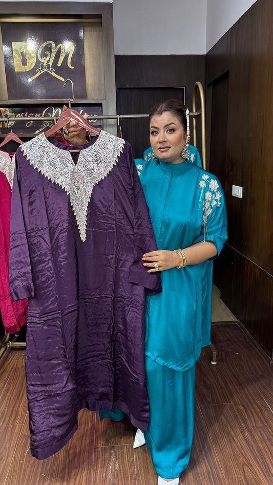 Zareena Pure Crepe Kaftan Cordset