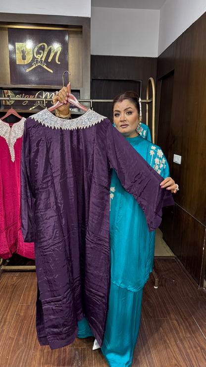 Zareena Pure Crepe Kaftan Cordset