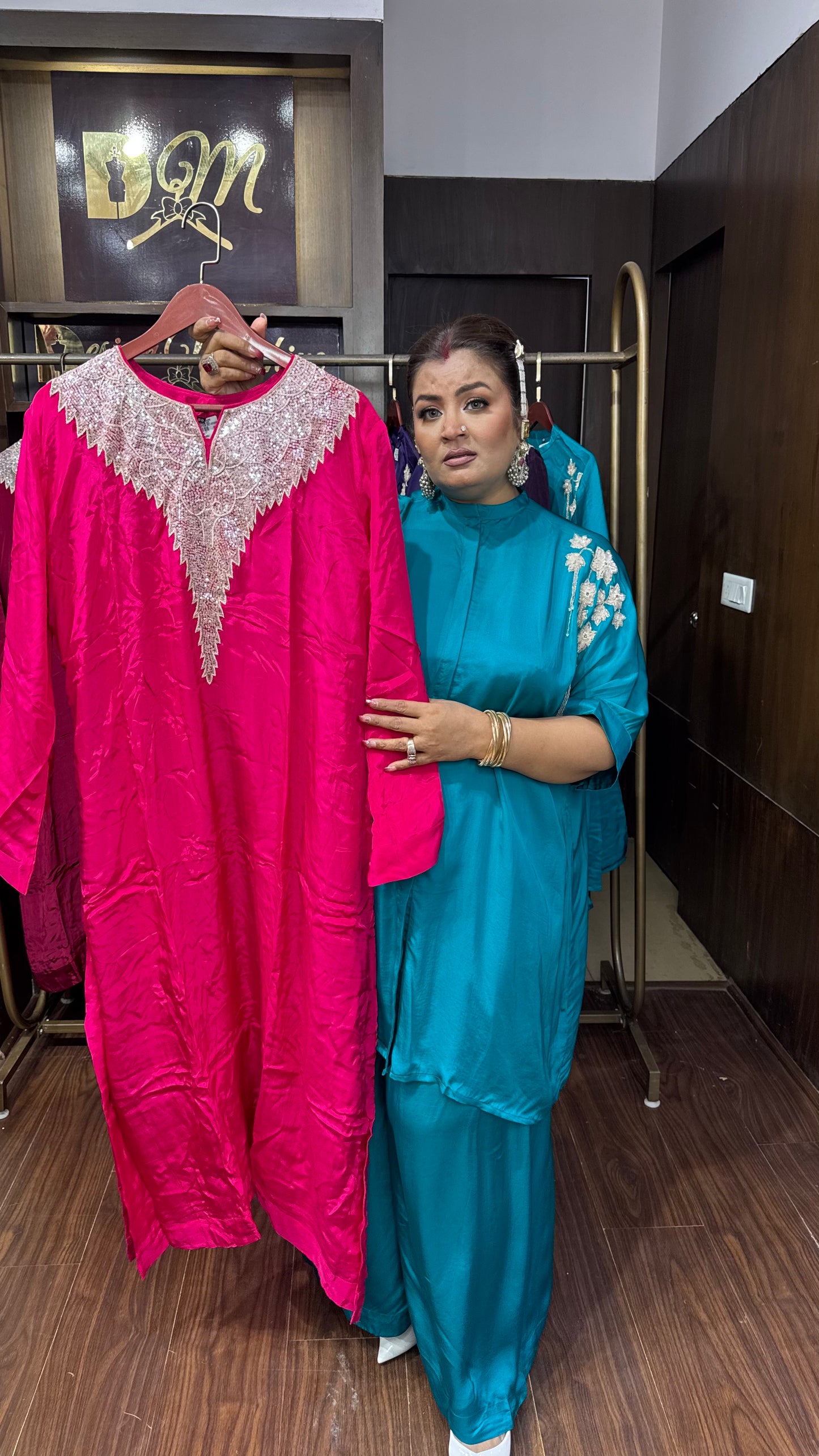 Zareena Pure Crepe Kaftan Cordset