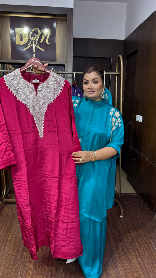 Zareena Pure Crepe Kaftan Cordset