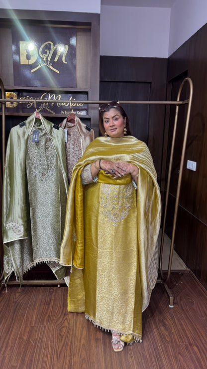 Zareen Pure Glass Tissue Unstitched Suit