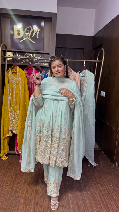 Aarvya Pure Chunon Anarkali Suit