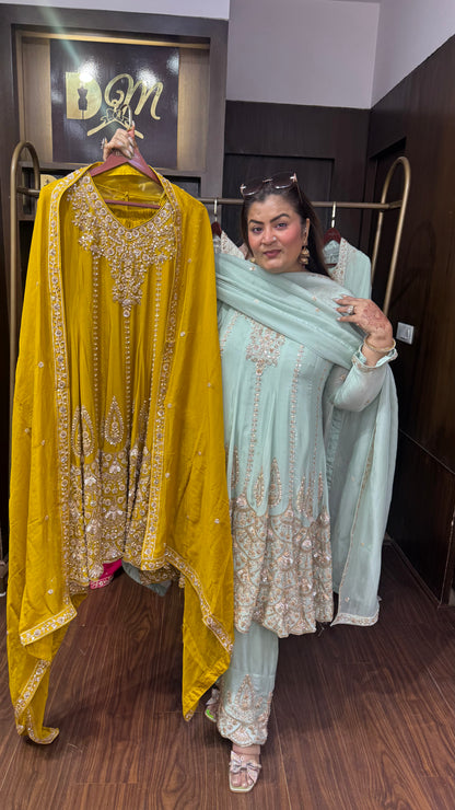 Aarvya Pure Chunon Anarkali Suit