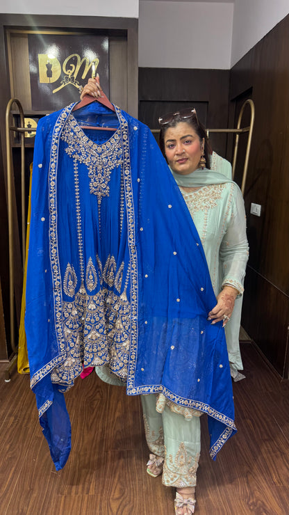Aarvya Pure Chunon Anarkali Suit
