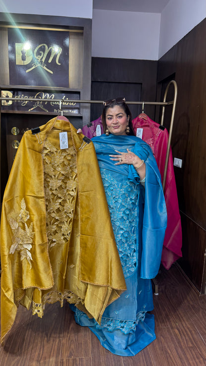 Viyana Glass Tissue Unstitched Suit