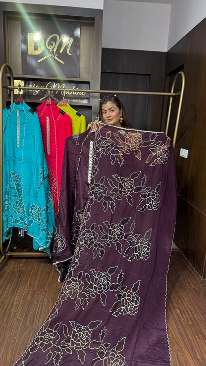 Elina Pure Crepe Unstitched Suit