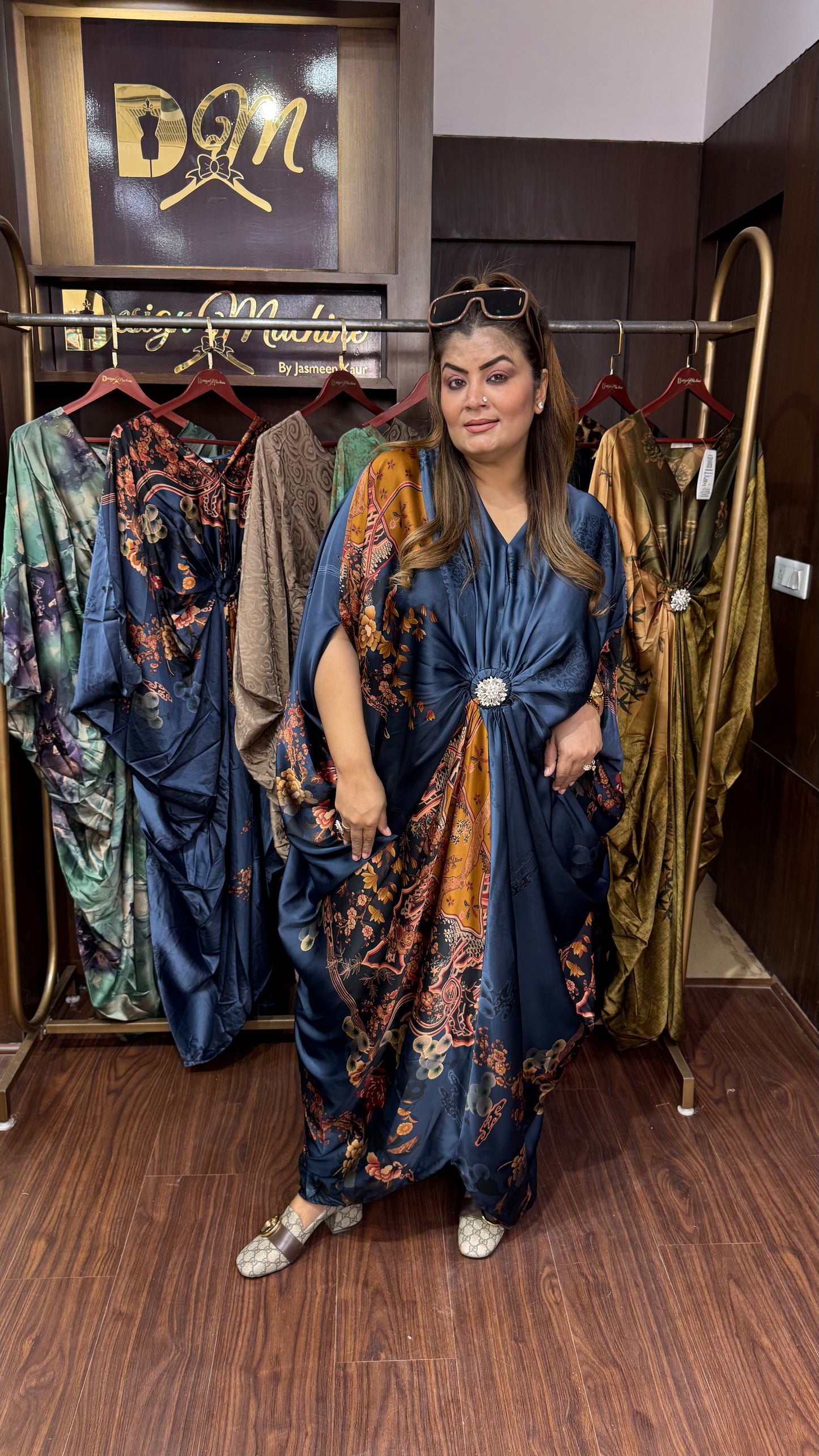 Avyelle (Pure Crepe Kaftaan Dress)