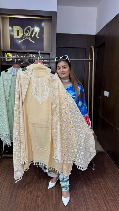 Zyvella (Malmal Chanderi Unstitch Suit)