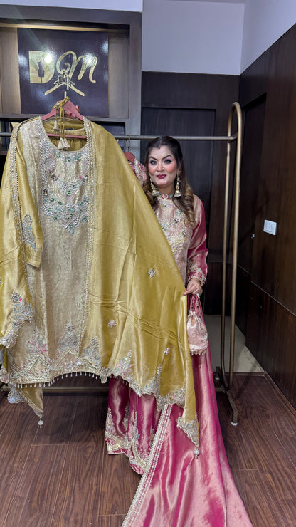 Aayshina (Ziraff Tissue Sharara Suit)
