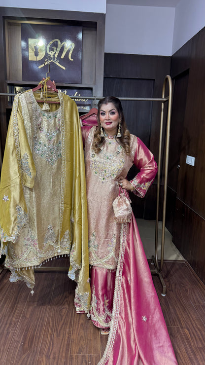 Aayshina (Ziraff Tissue Sharara Suit)