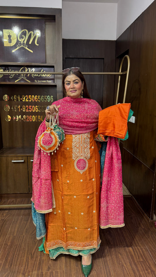 Saanvi Pure Cotton Silk Suit