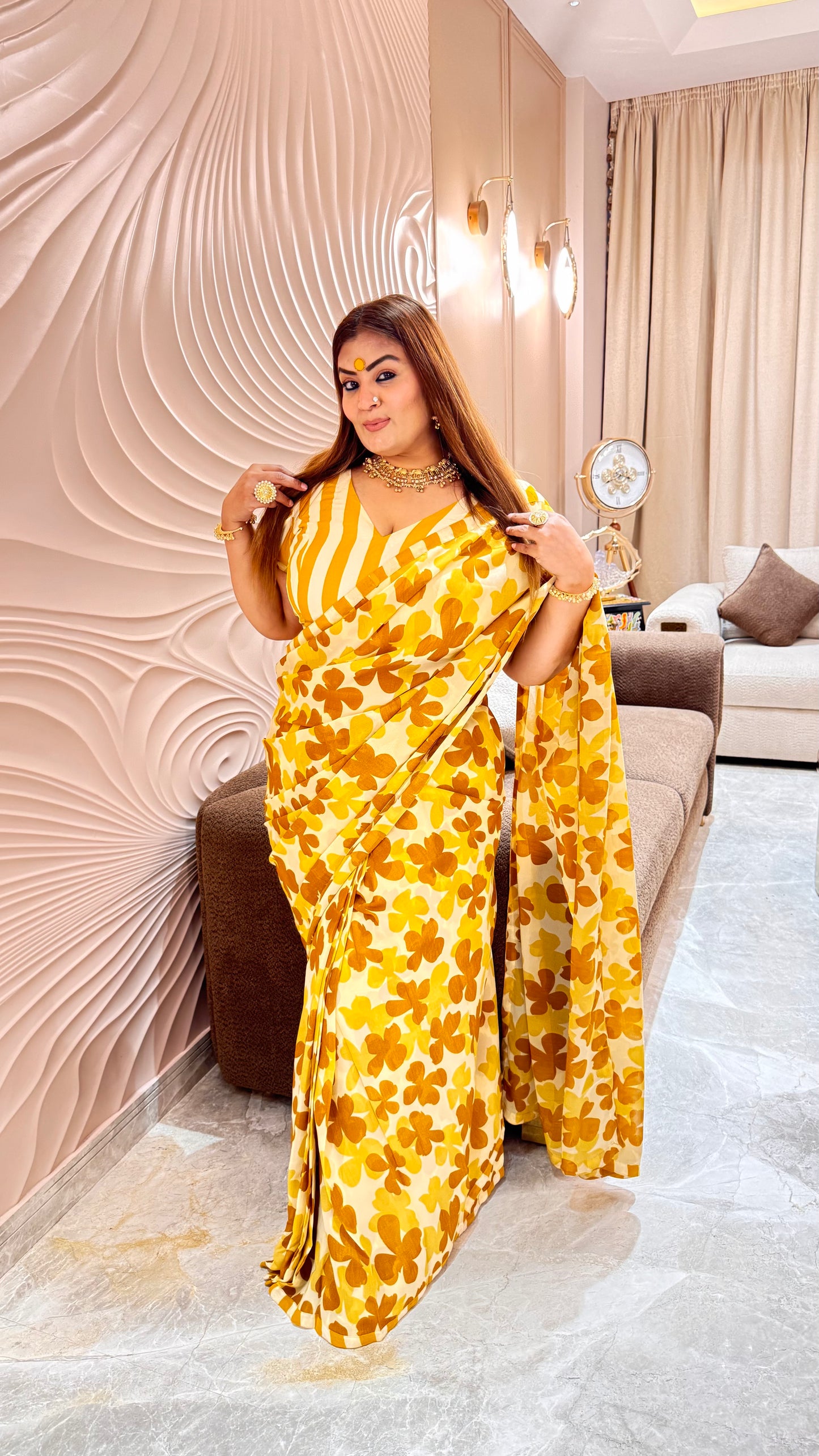 AuraFlow Georgette Saree