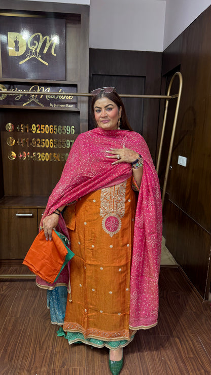 Saanvi Pure Cotton Silk Suit