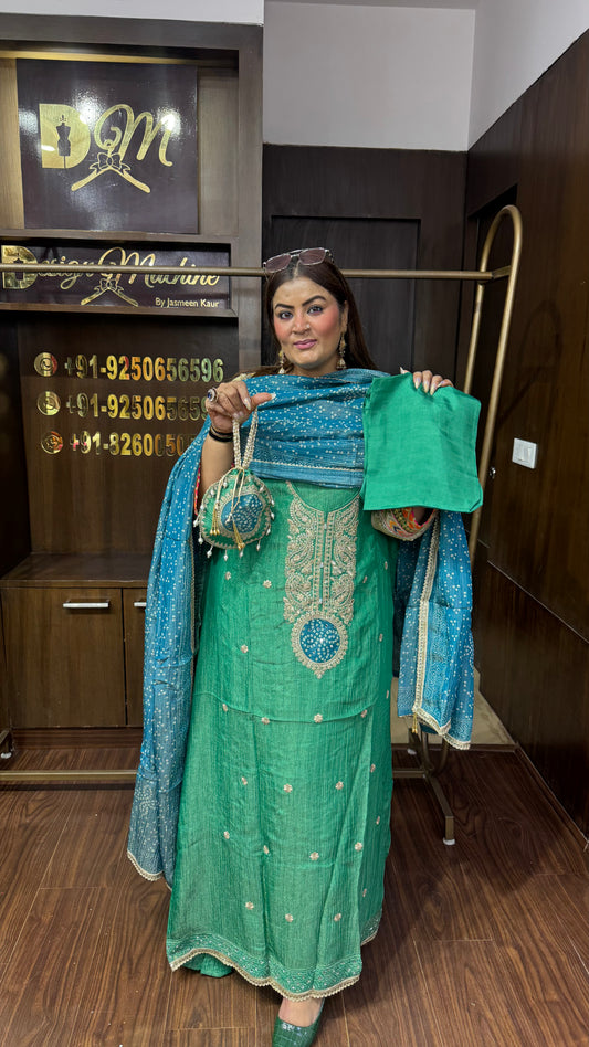 Saanvi Pure Cotton Silk Suit