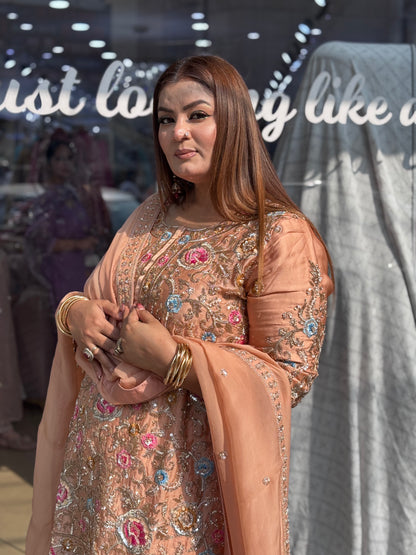 Isha (Pure Satin Silk Sharara Suit)
