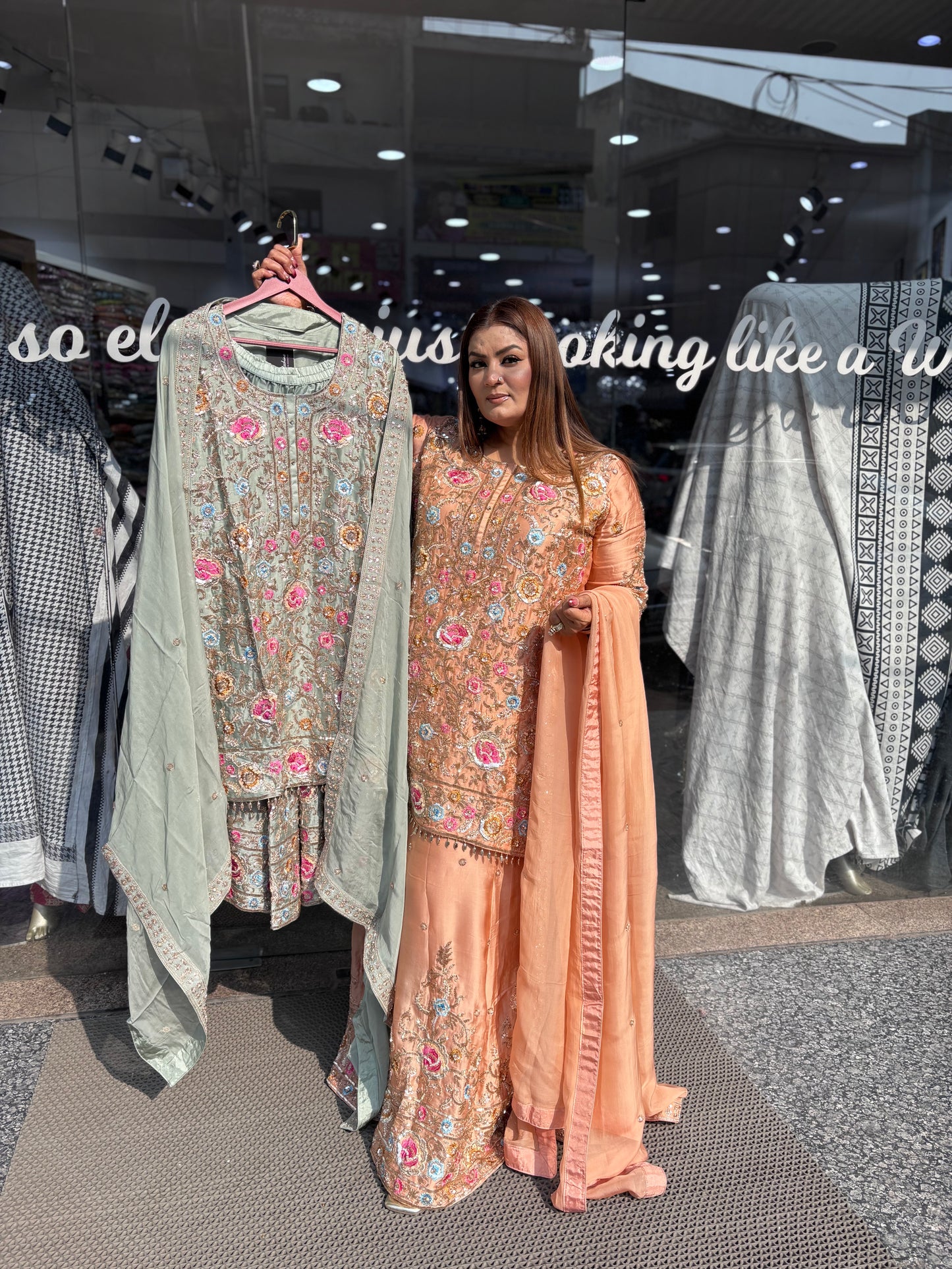 Isha (Pure Satin Silk Sharara Suit)