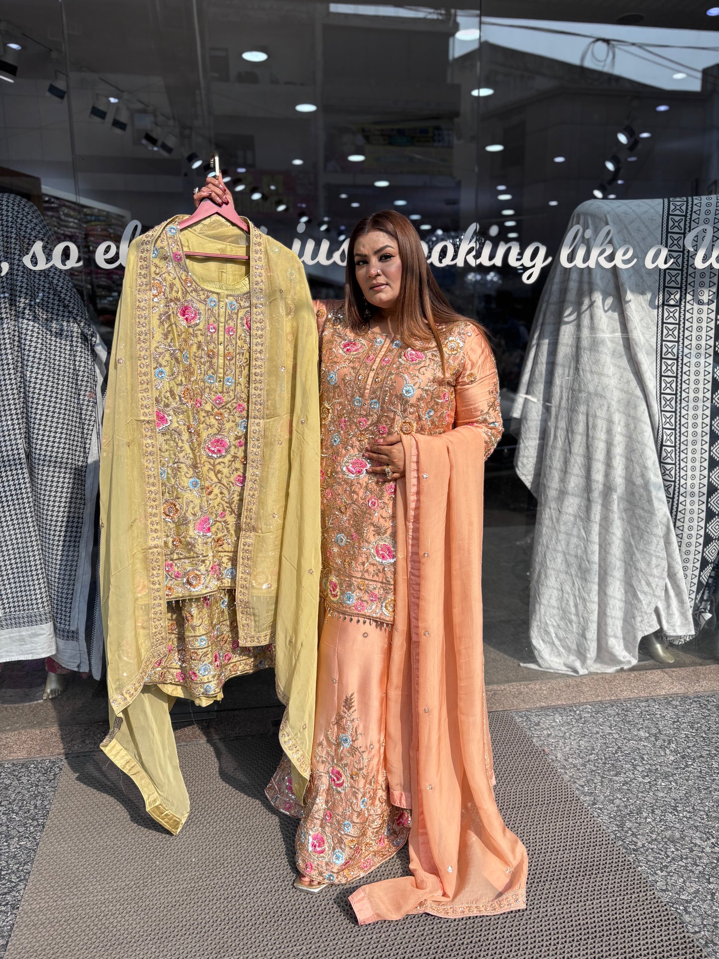 Isha (Pure Satin Silk Sharara Suit)