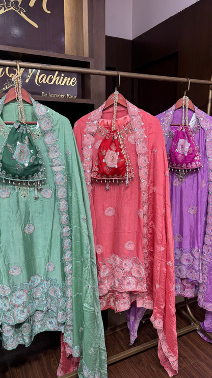 Meher Pure Chinon Sharara Suit