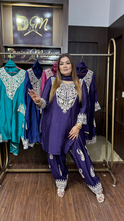 Surbhina (Pure Chinnon Crepe Fabric Suit)