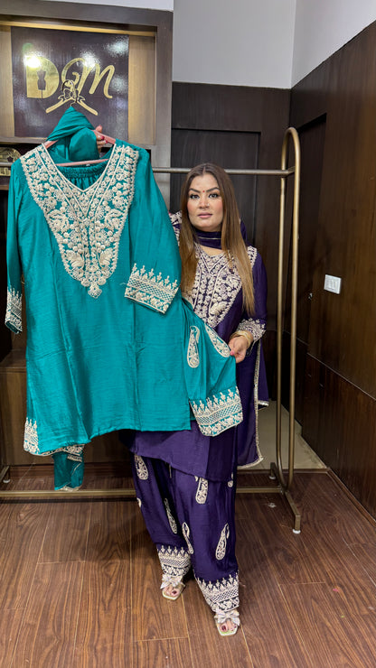 Surbhina (Pure Chinnon Crepe Fabric Suit)