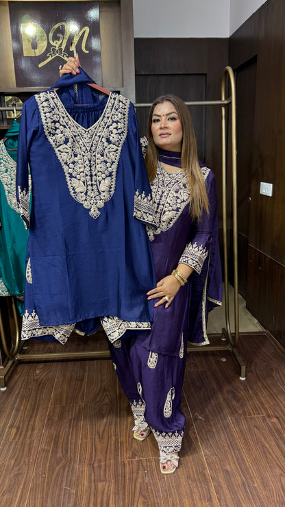 Surbhina (Pure Chinnon Crepe Fabric Suit)