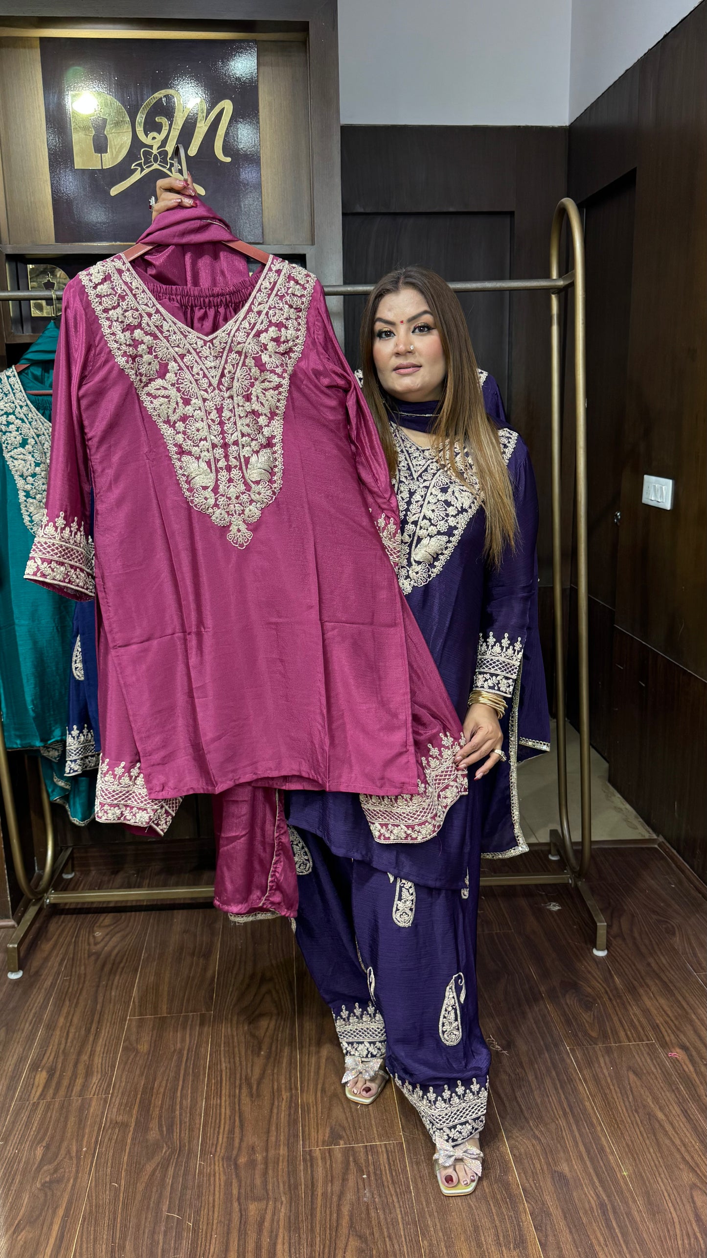 Surbhina (Pure Chinnon Crepe Fabric Suit)