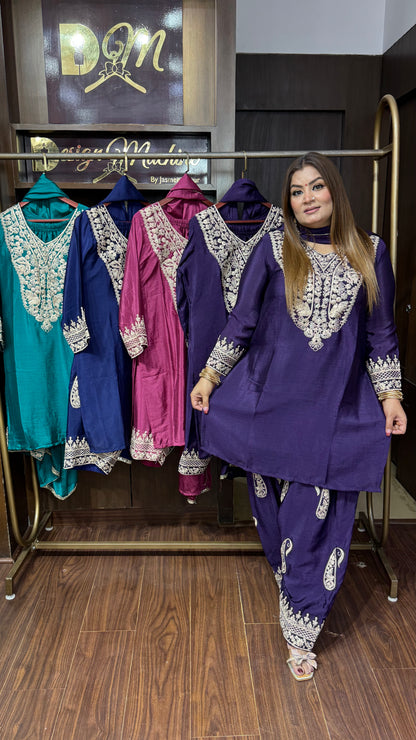 Surbhina (Pure Chinnon Crepe Fabric Suit)