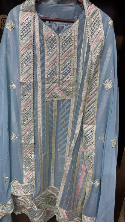 Elaira Georgette Skirt Suit