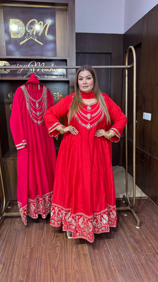 Heemani (Pure Chinnon Crepe Fabric Suit)