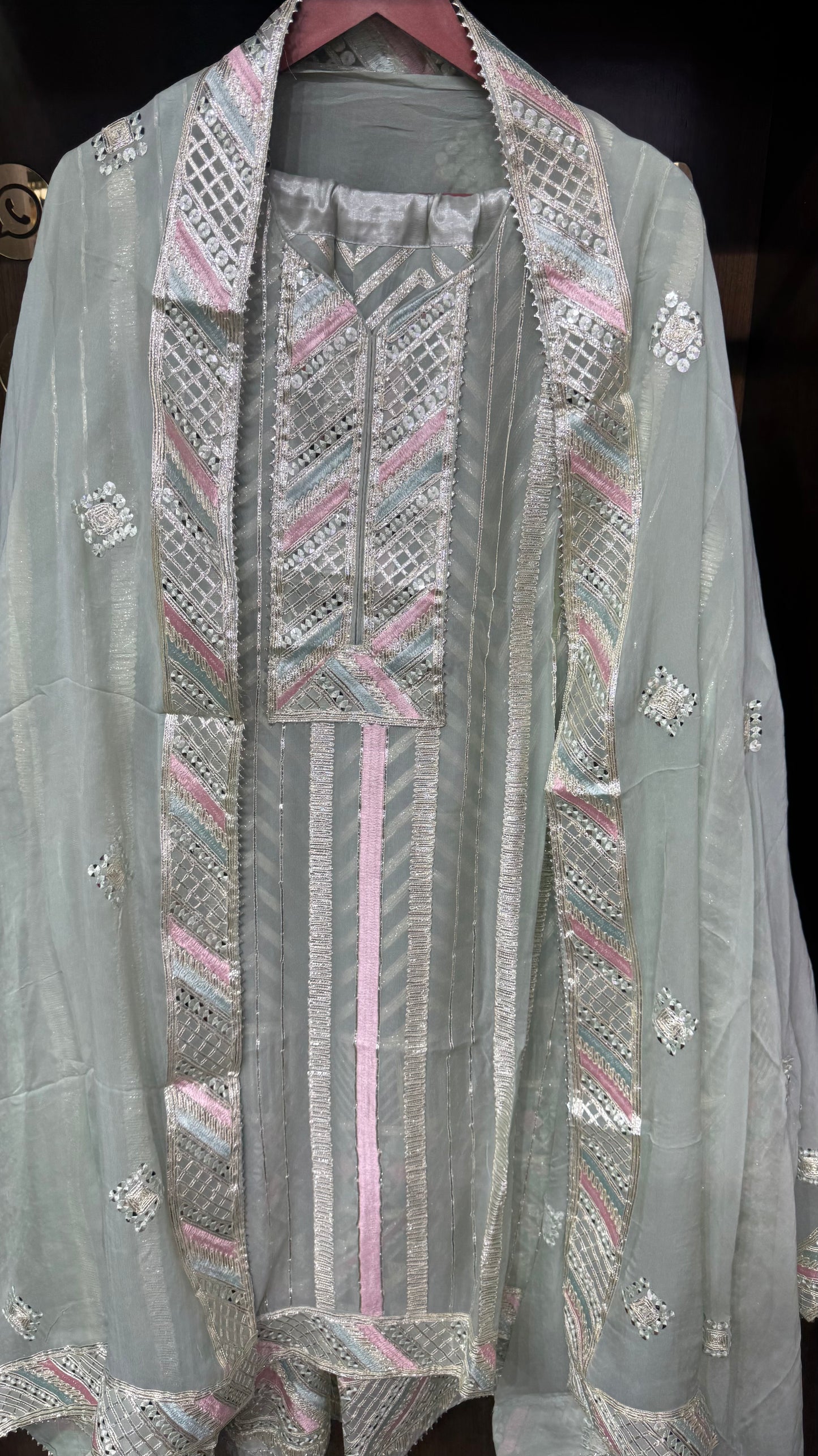 Elaira Georgette Skirt Suit