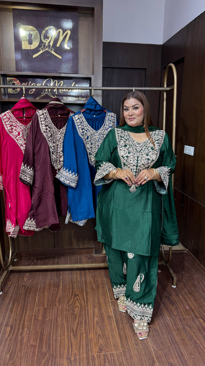 Hitakshi (Pure Chinnon Crepe Fabric Suit)