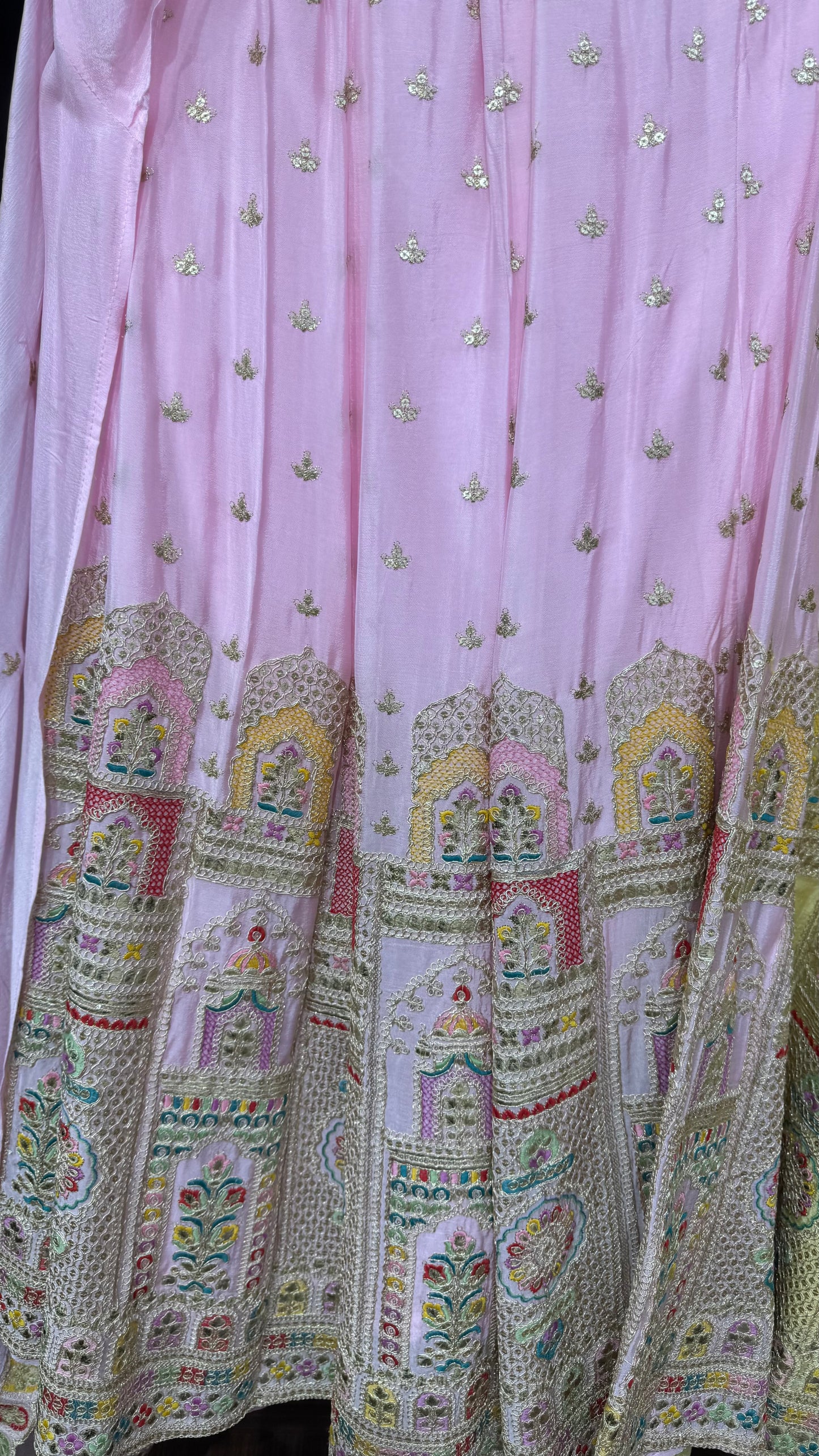Elyzara (Chinnon Semi-Stitched Sharara Suit)
