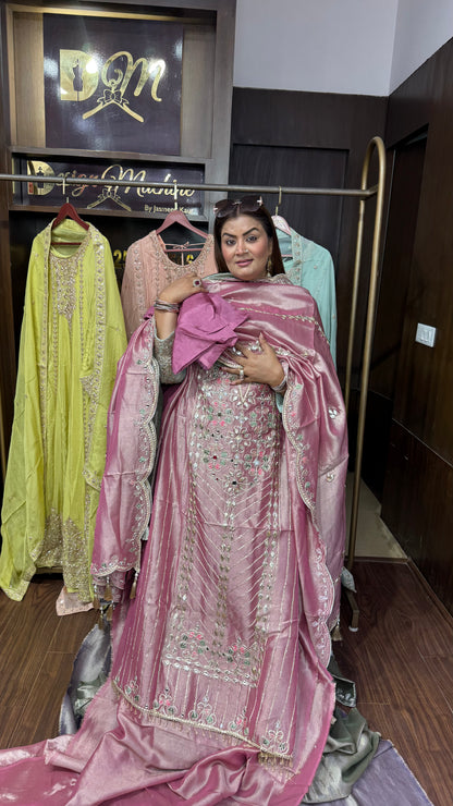 Zivara Ziraff Tissue Unstitched Suit