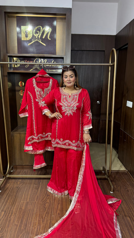 Myraya Pure Chunon Crepe Suit