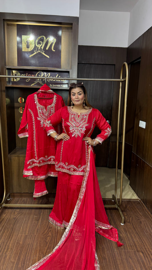 Myraya Pure Chunon Crepe Suit