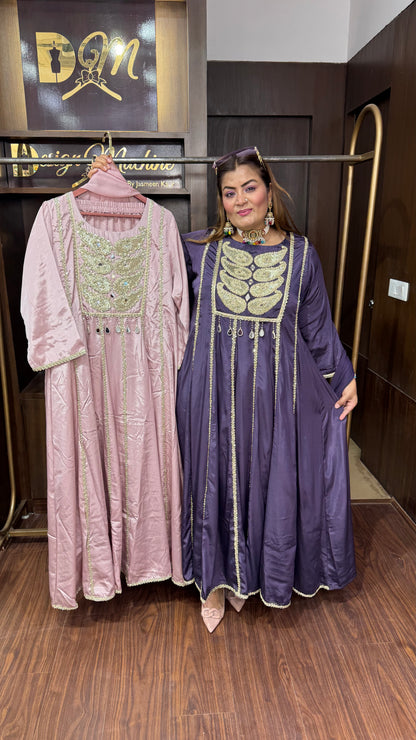 Azmira (Pure Crepe Anarkali Suit)