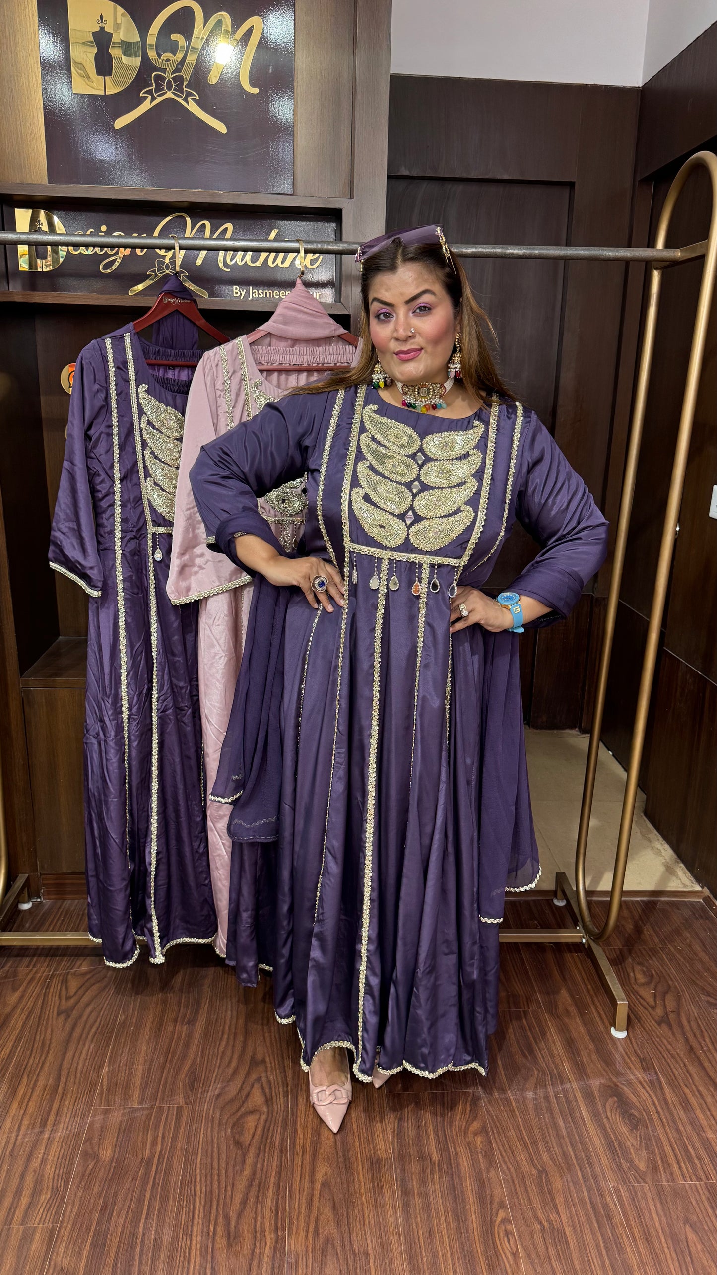 Azmira (Pure Crepe Anarkali Suit)