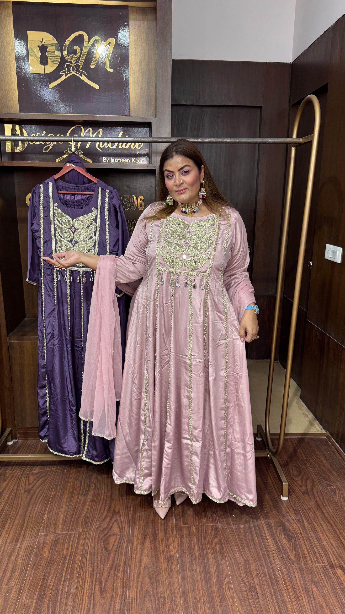 Azmira (Pure Crepe Anarkali Suit)
