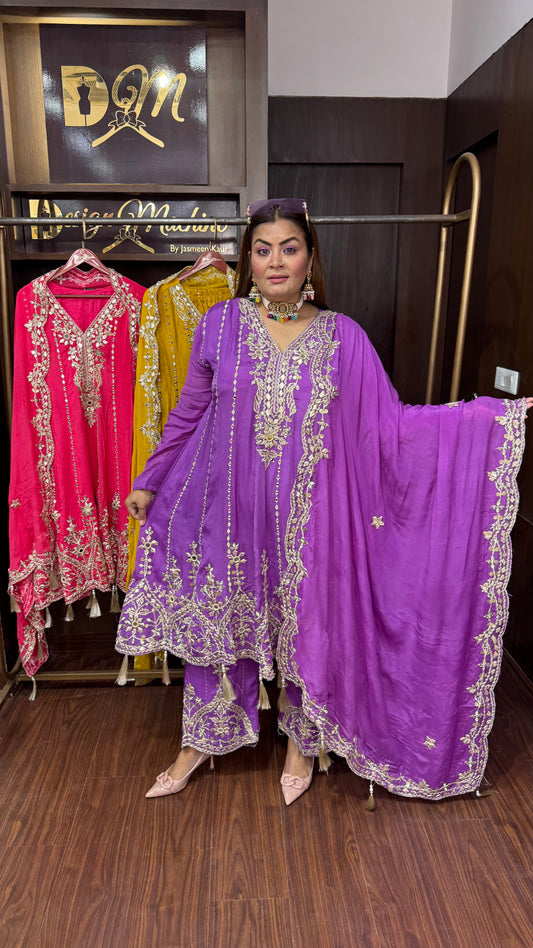 Noor Mahal Glass Tissue Anarkali Suit